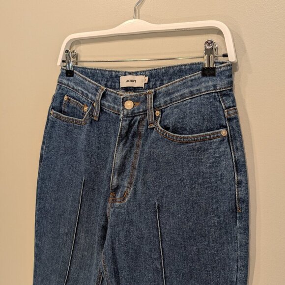 ARCHIVE Denim Jeans Straight Cut Front Seam Retro Vintage Style - Size M - Picture 3 of 5